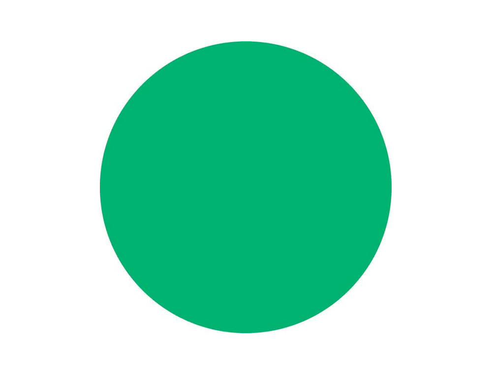 ETIQUETAS ESCOLAR LIDERPAPEL AUTOADESIVAS CIRCULOS 20 MM VERDE ROLO DE 2000 UNIDADES EM CAIXA DE CARTAO