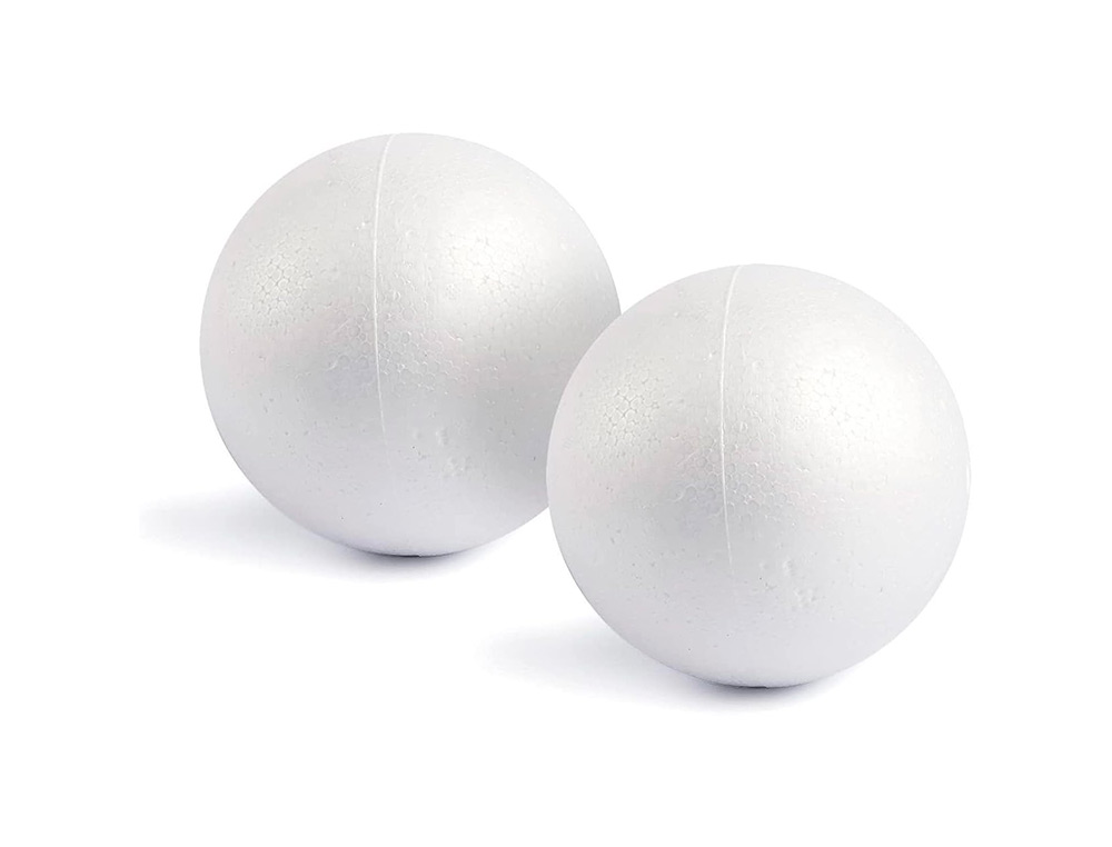 FIGURA DE ESPUMA BRANCA LIDERPAPEL BOLA DE 2 CM BOLSA COM 20 UNIDADES