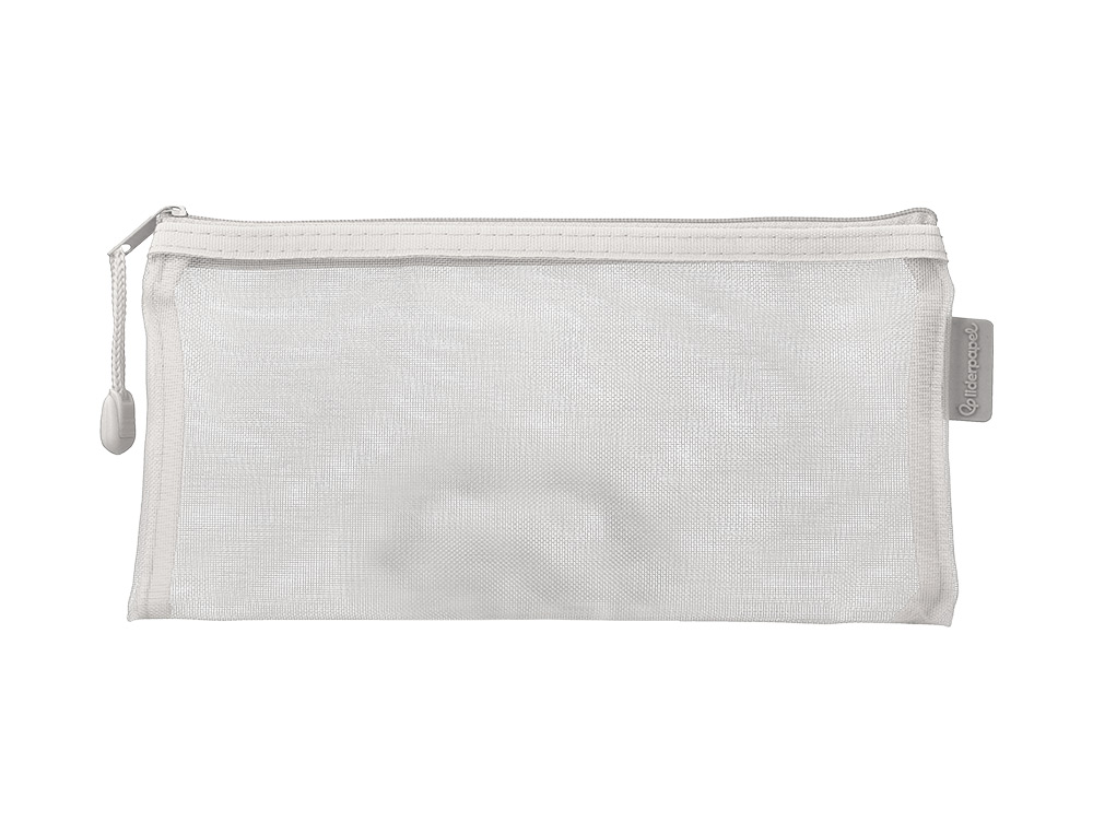 BOLSA COM FECHO DE CORRER LIDERPAPEL POLIESTER TRANSPIRAVEL MULTIUSOS TICKET 230X115 MM BRANCO