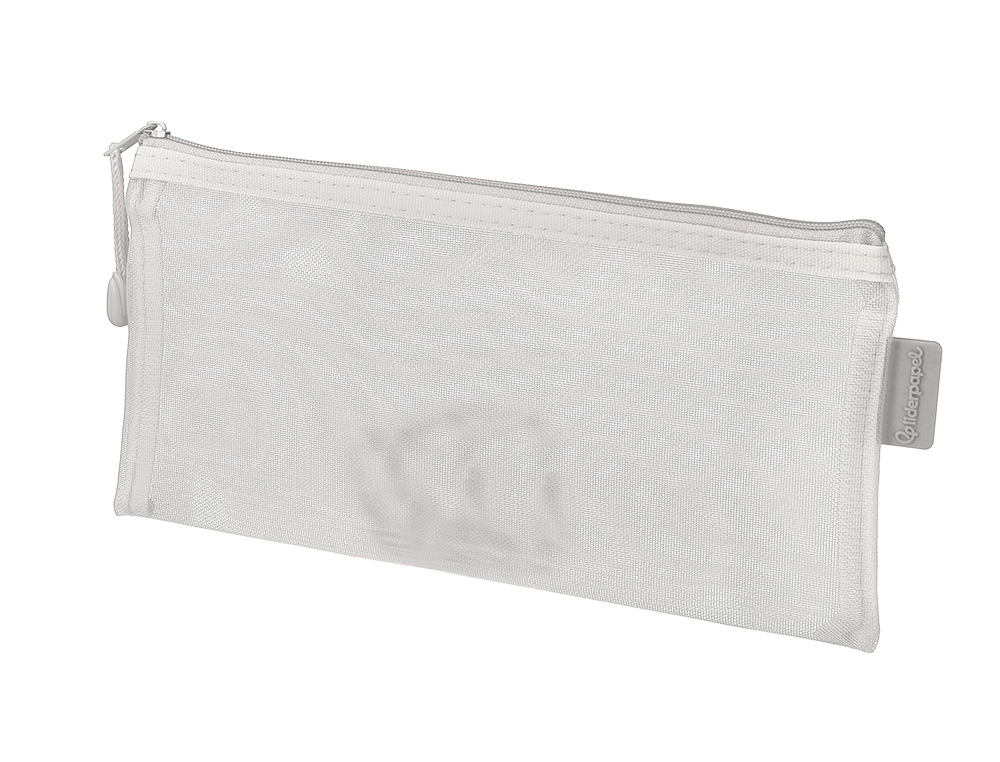 BOLSA COM FECHO DE CORRER LIDERPAPEL POLIESTER TRANSPIRAVEL MULTIUSOS TICKET 230X115 MM BRANCO