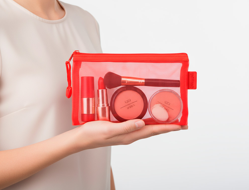 BOLSA COM FECHO DE CORRER LIDERPAPEL POLIESTER TRANSPIRAVEL MULTIUSOS DIN A6 CINZA