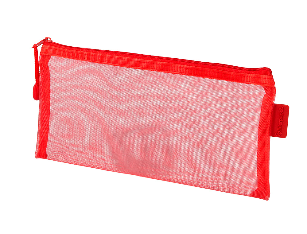 BOLSA COM FECHO DE CORRER LIDERPAPEL POLIESTER TRANSPIRAVEL MULTIUSOS TICKET 230X115 MM CINZA