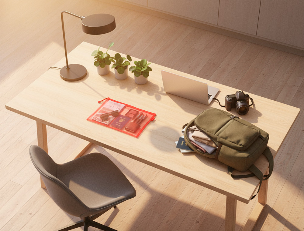 BOLSA COM FECHO DE CORRER LIDERPAPEL POLIESTER TRANSPIRAVEL MULTIUSOS DIN A5 LARANJA