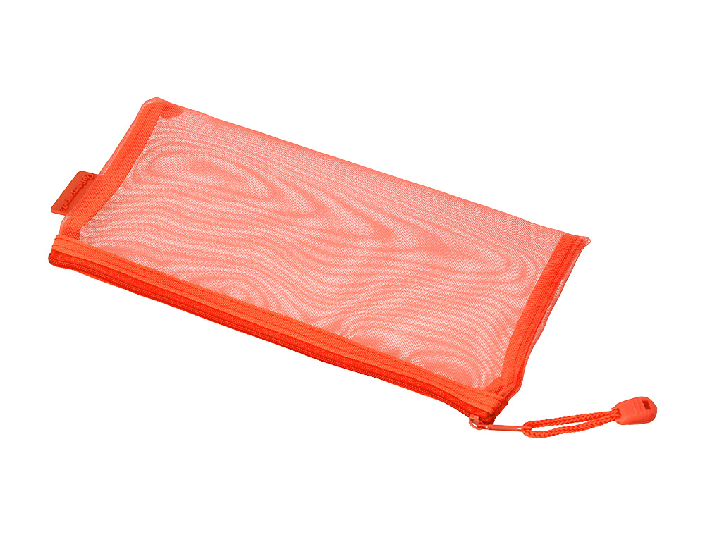 BOLSA COM FECHO DE CORRER LIDERPAPEL POLIESTER TRANSPIRAVEL MULTIUSOS TICKET 230X115 MM LARANJA