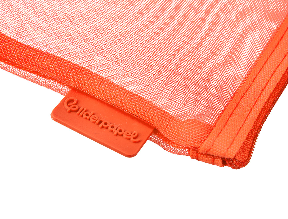 BOLSA COM FECHO DE CORRER LIDERPAPEL POLIESTER TRANSPIRAVEL MULTIUSOS TICKET 230X115 MM LARANJA