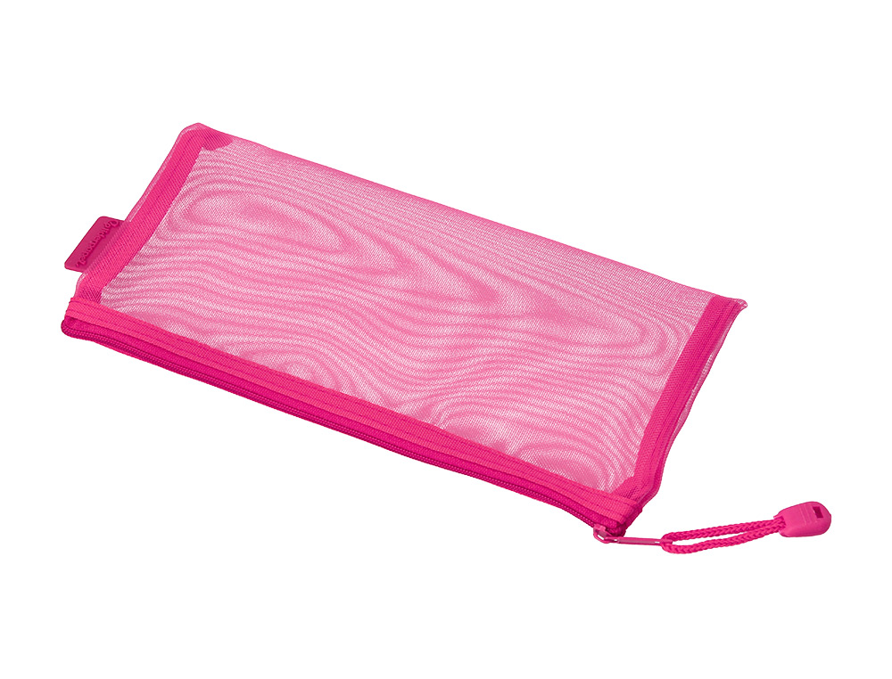 BOLSA COM FECHO DE CORRER LIDERPAPEL POLIESTER TRANSPIRAVEL MULTIUSOS TICKET 230X115 MM ROSA