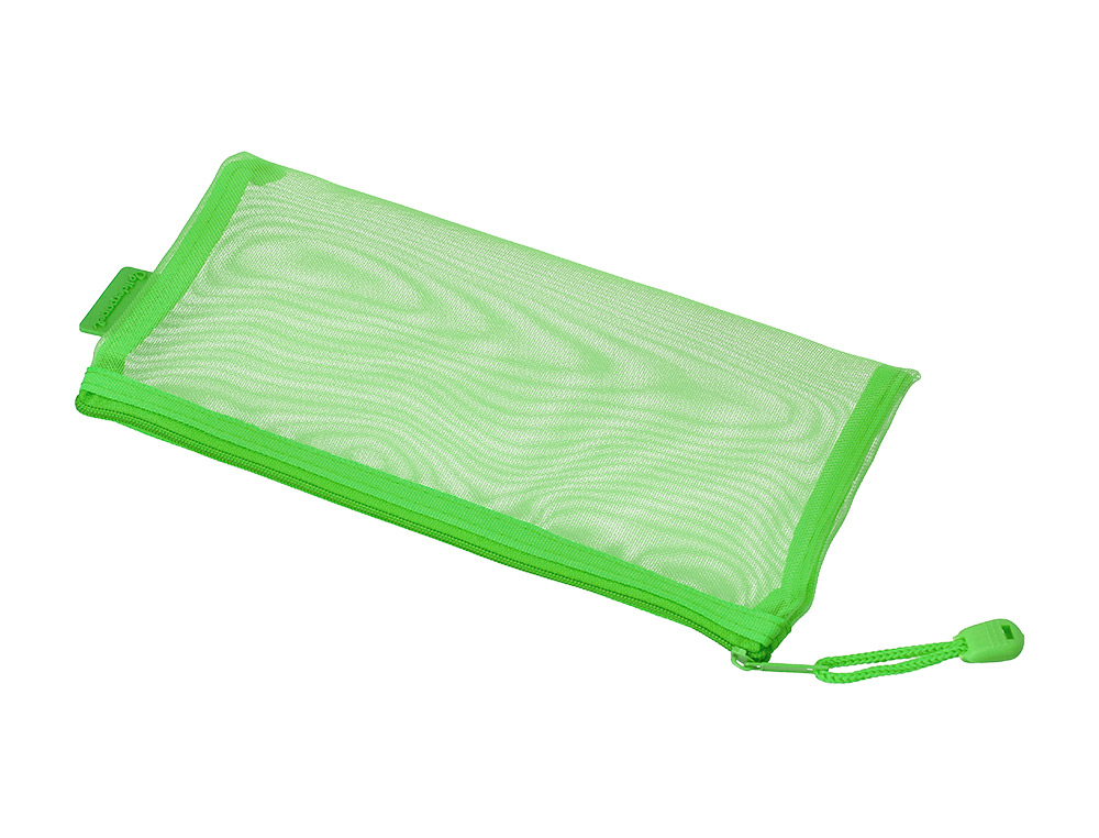 BOLSA COM FECHO DE CORRER LIDERPAPEL POLIESTER TRANSPIRAVEL MULTIUSOS TICKET 230X115 MM VERDE PASTEL