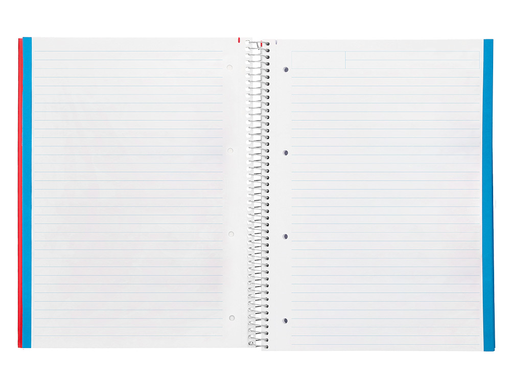 CADERNO ESPIRAL LIDERPAPEL WONDER MICRO DIN A4 CAPA PLASTICO 120F 90 GR HORIZONTAL 5 BANDAS 4 FUROS CORES SORTIDAS