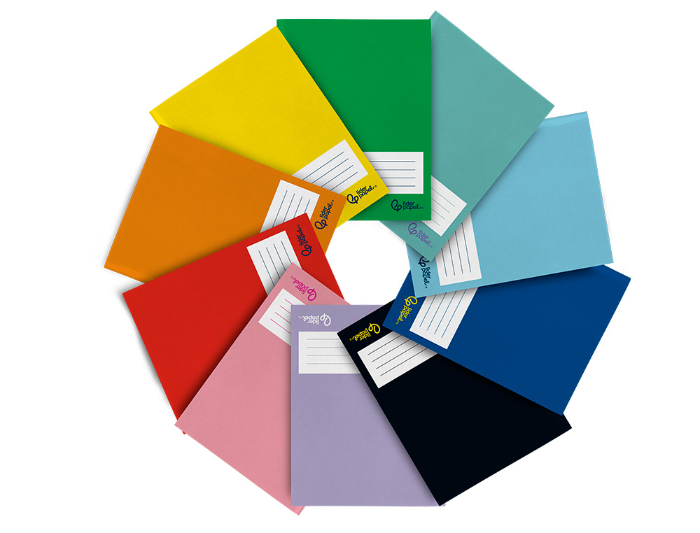 CADERNO AGRAFADO LIDERPAPEL SMART A5 PLUS 48 FOLHAS 75 GR PAUTADO COM DUPLA MARGEM CORES SORTIDAS