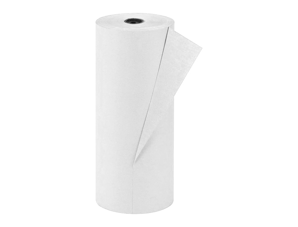 PAPEL KRAFT LIDERPAPEL BRANCO BOBINE 1 MT X 833 MT ESPECIAL PARA EMBALAGEM PESO 50 KG