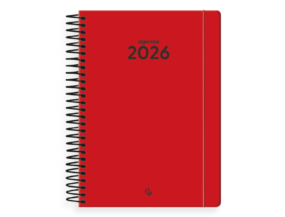 AGENDA ESPIRAL LIDERPAPEL CLASSIC A6 2026 DIA PAGINA VERMELHO PAPEL 70 GR FSC