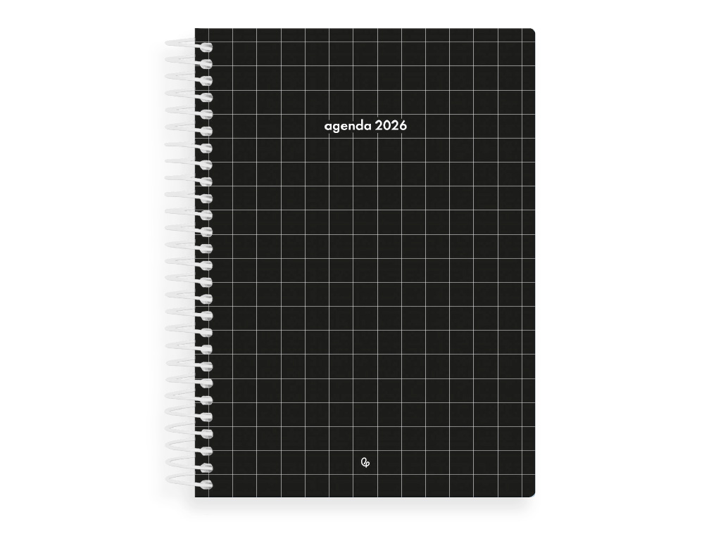 AGENDA ESPIRAL LIDERPAPEL GAZI A4 2026 DIA PAGINA PRETO PAPEL 70 GR FSC