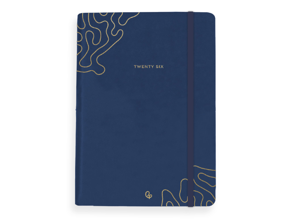 AGENDA ENCADERNADA LIDERPAPEL EFIRA A5 2026 DIA PAGINA AZUL PAPEL 70 GR FSC