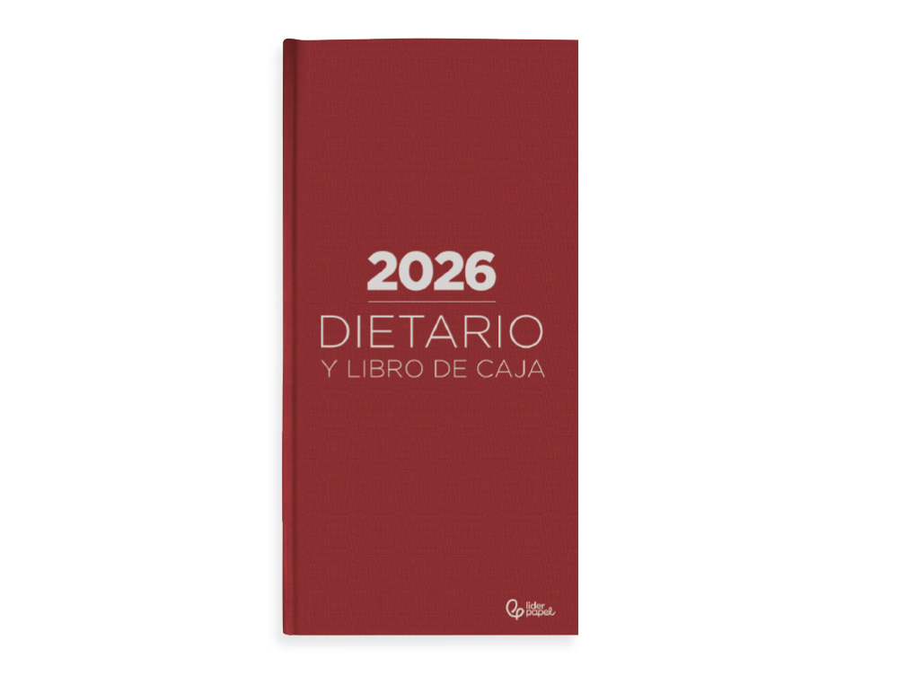 AGENDA ENCADERNADA LIDERPAPEL DIETARIO 120X165MM 2026 DIA PAGINA VERMELHO PAPEL 70 GR FSC