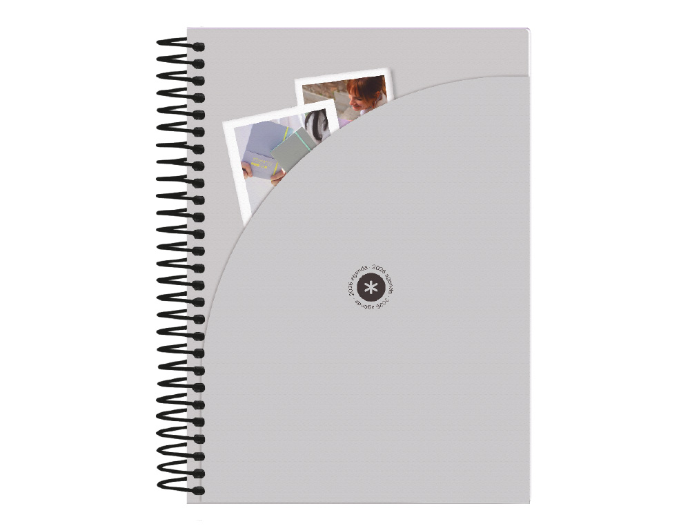 AGENDA ESPIRAL ANTARTIK MANIFEST A5+ 2026 DIA PAGINA PRETO PAPEL 80 GR FSC