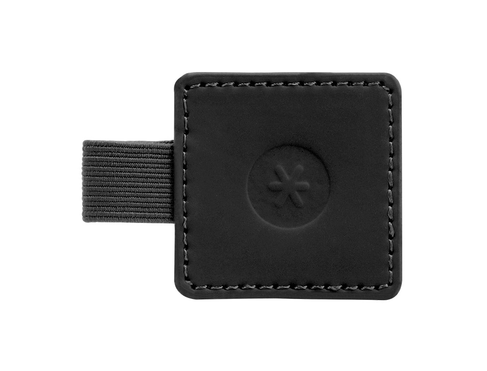 PORTABOLIGRAFO AUTOADHESIVO ANTARTIK PARA CUADERNO NOTE CON ELASTICO HASTA 15 MM GROSOR 80 MM NEGRO