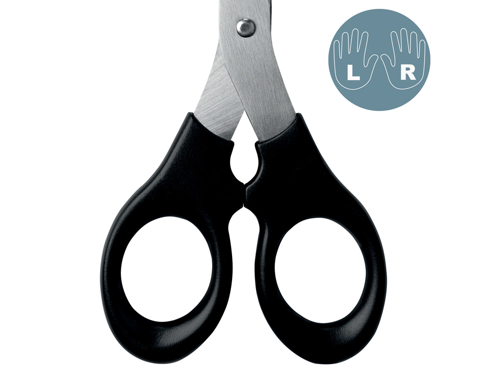 TESOURA DE ESCRITORIO LEITZ ACO INOXIDAVEL 165 MM COR PRETO