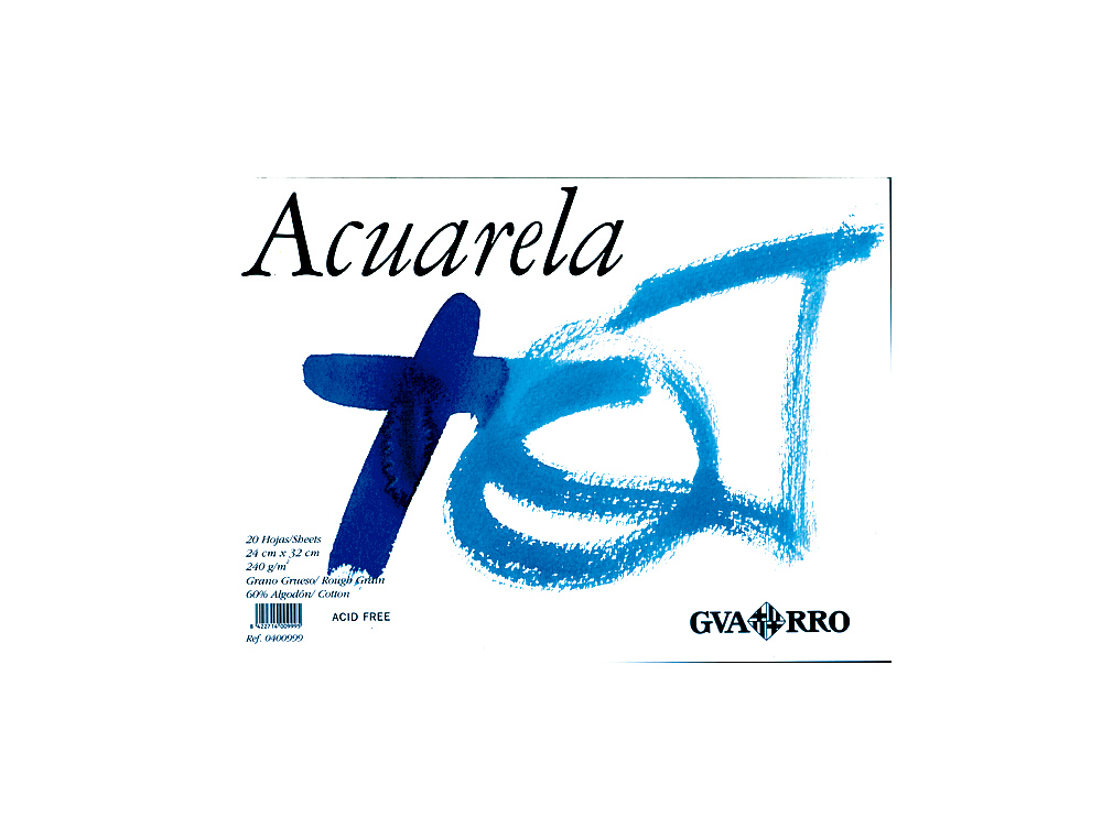BLOCO DE DESENHO AGUARELA COLADO 230X325MM 20 FOLHAS