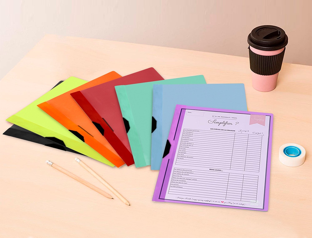 BOLSA DOSSIER LIDERPAPEL COM CLIP LATERAL DIN A4 PRETO 30 FOLHAS