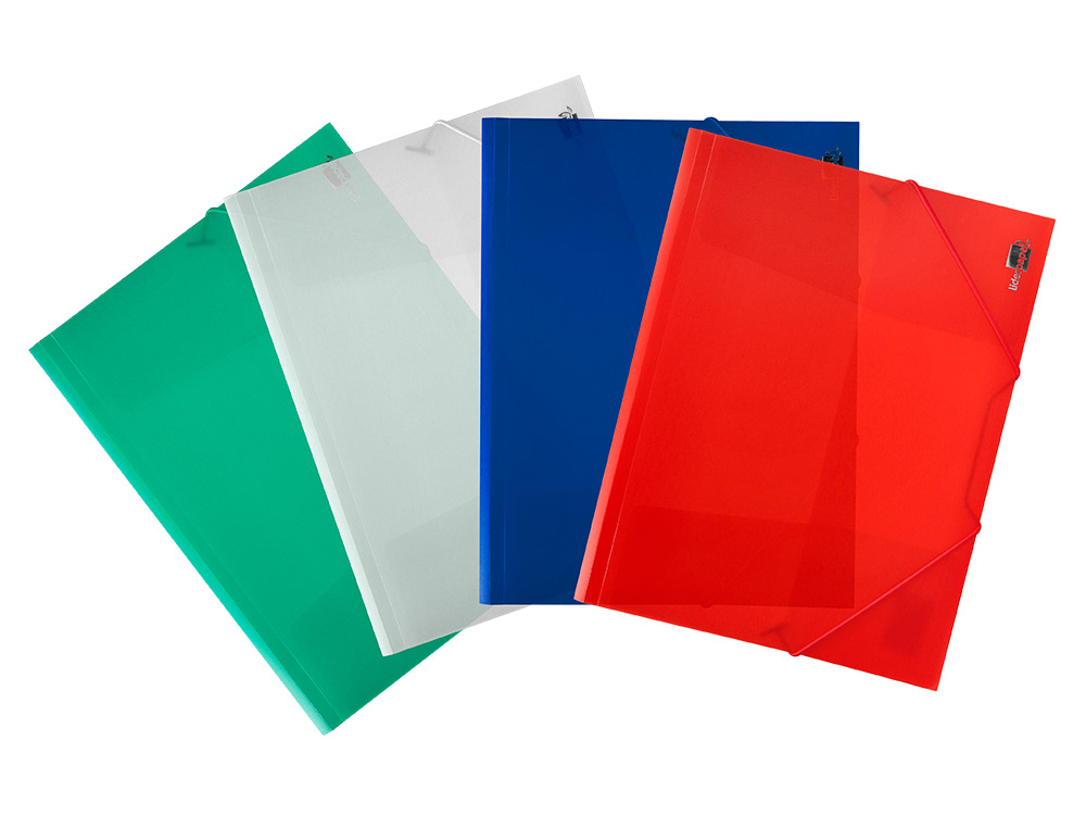 PASTA DE ELASTICOS POLIPROPILENO LIDERPAPEL DIN A4 TRANSPARENTE