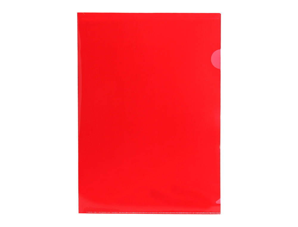 BOLSA DOSSIER LIDERPAPEL DIN A4 POLIPROPILENO VERMELHO TRANSLUCIDO 20 FOLHAS
