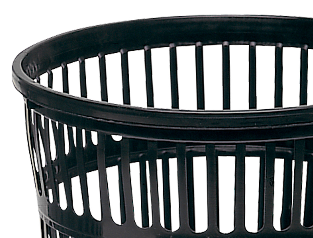 CESTO DE PAPEIS PLASTICO PRETO 275 X 275 MM CAPACIDADE PARA 15 LITROS