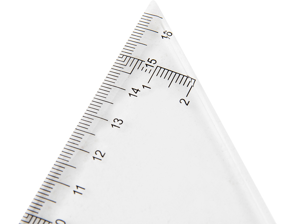 ESQUADRO LIDERPAPEL CRISTAL LIDERPAPEL TRANSPARENTE 25 CM