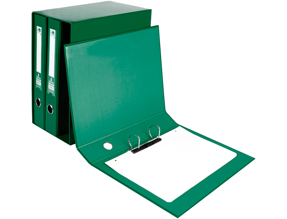 MODULO DE 3 PASTAS DE ARQUIVO LIDERPAPEL 2 ANEIS FOLIO LOMBADA 60 MM VERDE