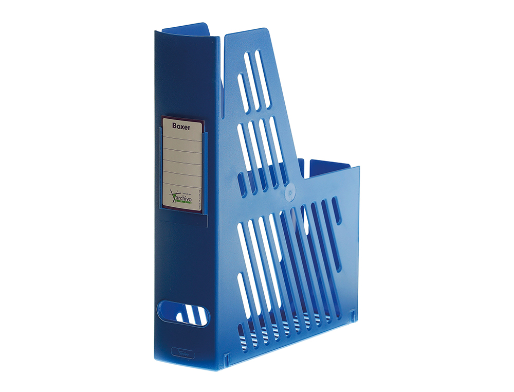 PORTA REVISTAS ARCHIVO 2000 DE PLASTICO COM IDENTIFICACAO, AZUL