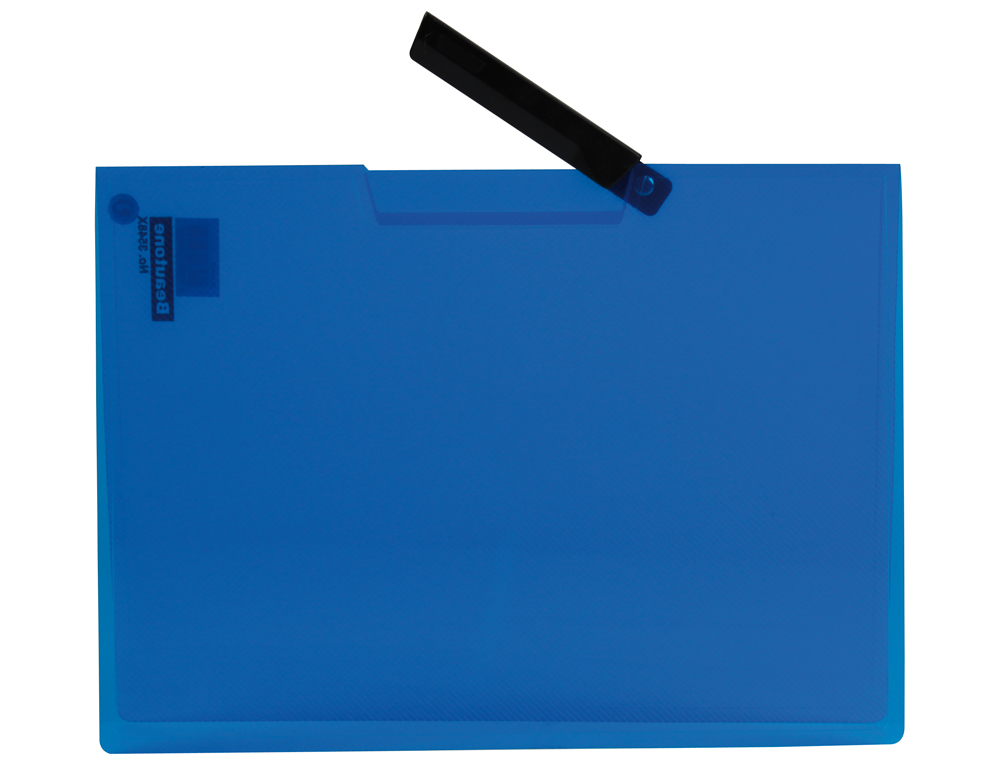BOLSA DOSSIER LIDERPAPEL COM CLIP LATERAL DIN A4 AZUL 30 FOLHAS