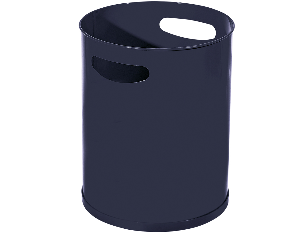 CESTO DE PAPEIS SIE METALICO COM PEGAS PRETO CAPACIDADE 16 LITROS 32X25 CM