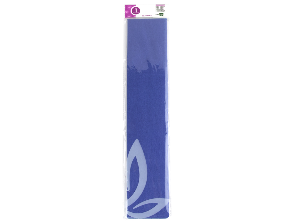 PAPEL CREPE EM CELOFANE LIDERPAPEL 50 CM X 2,5 M AZUL-MARINHO CLASSICO
