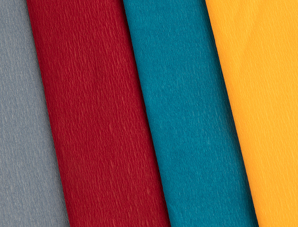 PAPEL CREPE EM CELOFANE LIDERPAPEL 50 CM X 2,5 M AZUL-MARINHO CLASSICO