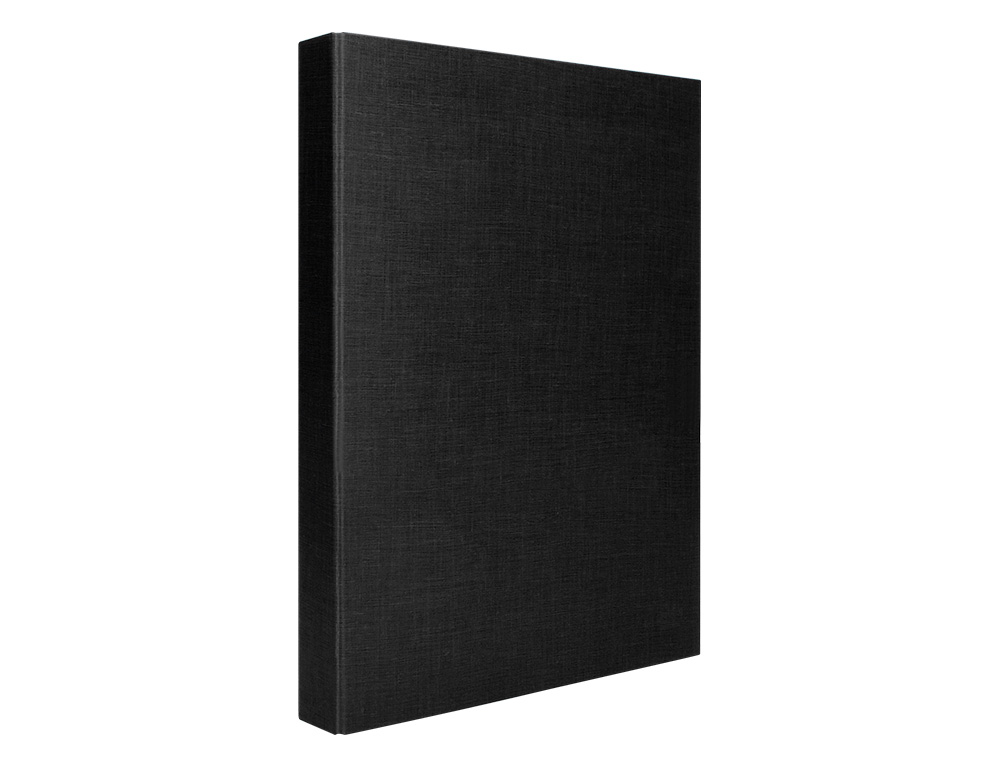 CAPA LIDERPAPEL PAPER COAT 4 ANEIS 40 MM FORRO PVC FOLIO PRETO