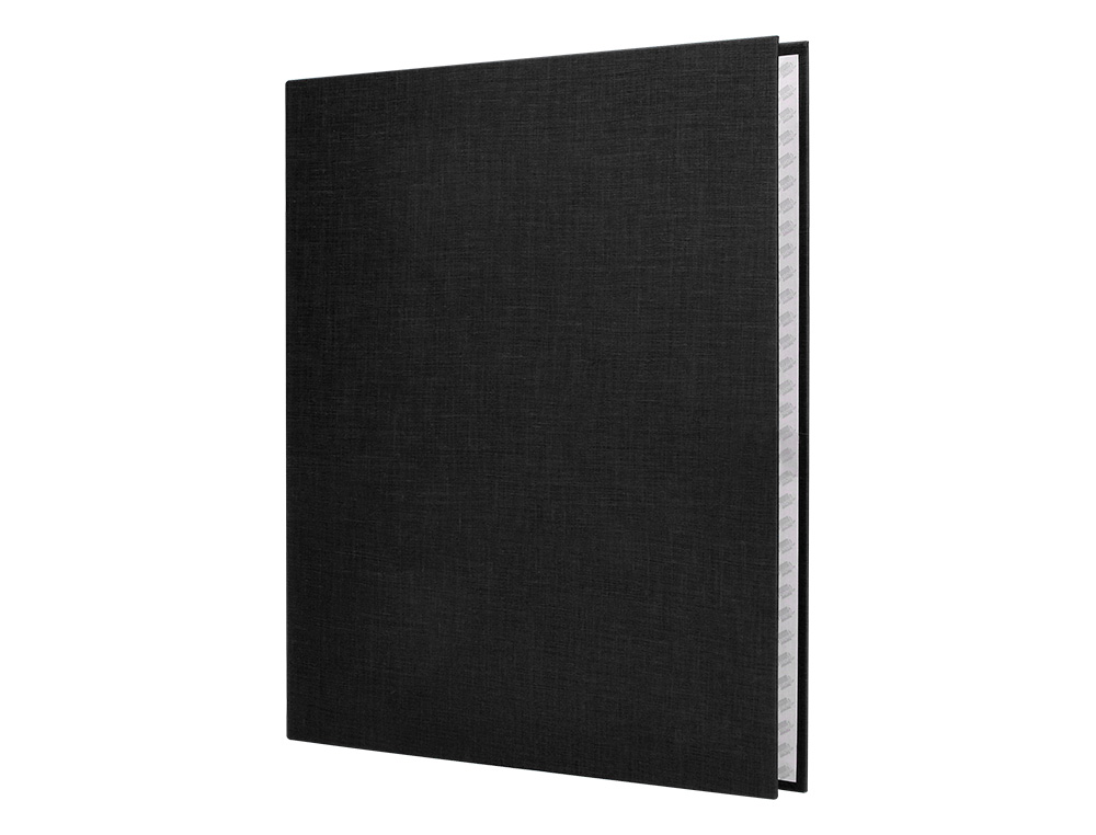 CAPA LIDERPAPEL PAPER COAT 4 ANEIS 40 MM FORRO PVC FOLIO PRETO
