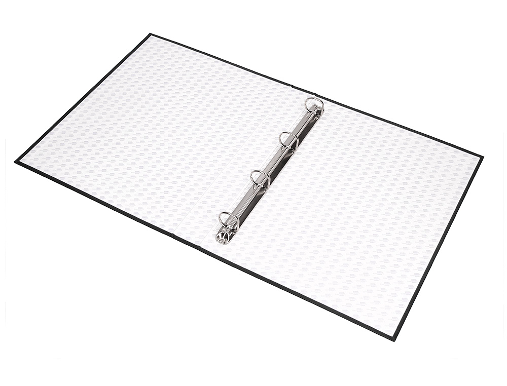 CAPA LIDERPAPEL PAPER COAT 4 ANEIS 40 MM FORRO PVC FOLIO PRETO