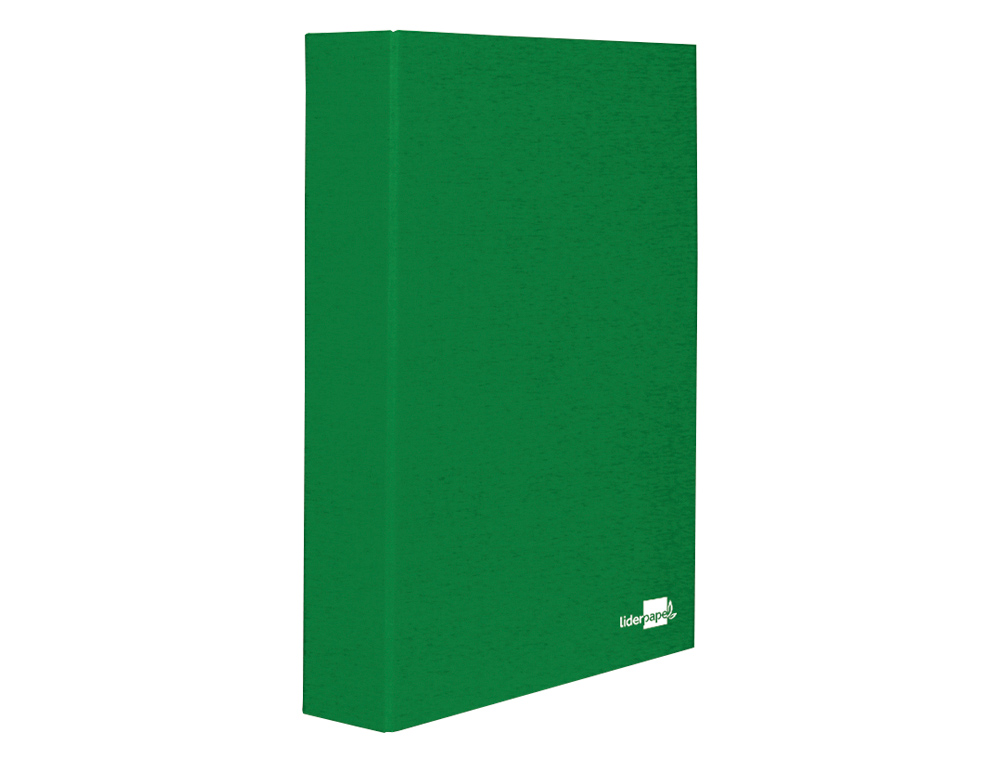 CAPA LIDERPAPEL PAPER COAT 4 ANEIS 40 MM FORRO PVC FOLIO VERDE