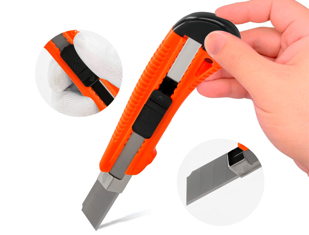 X-ATO Q-CONNECT LARGO DE PLÁSTICO LAMINA DE ACO 18 MM DE LARGURA COMPRIMENTO 155 MM BLISTER DE 1 UNIDADE