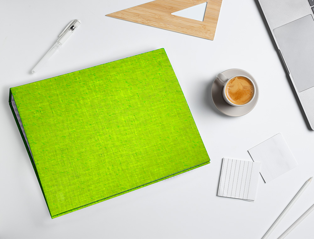 CAPA LIDERPAPEL PAPER COAT 4 ANEIS 25 MM FROSTY VERDE