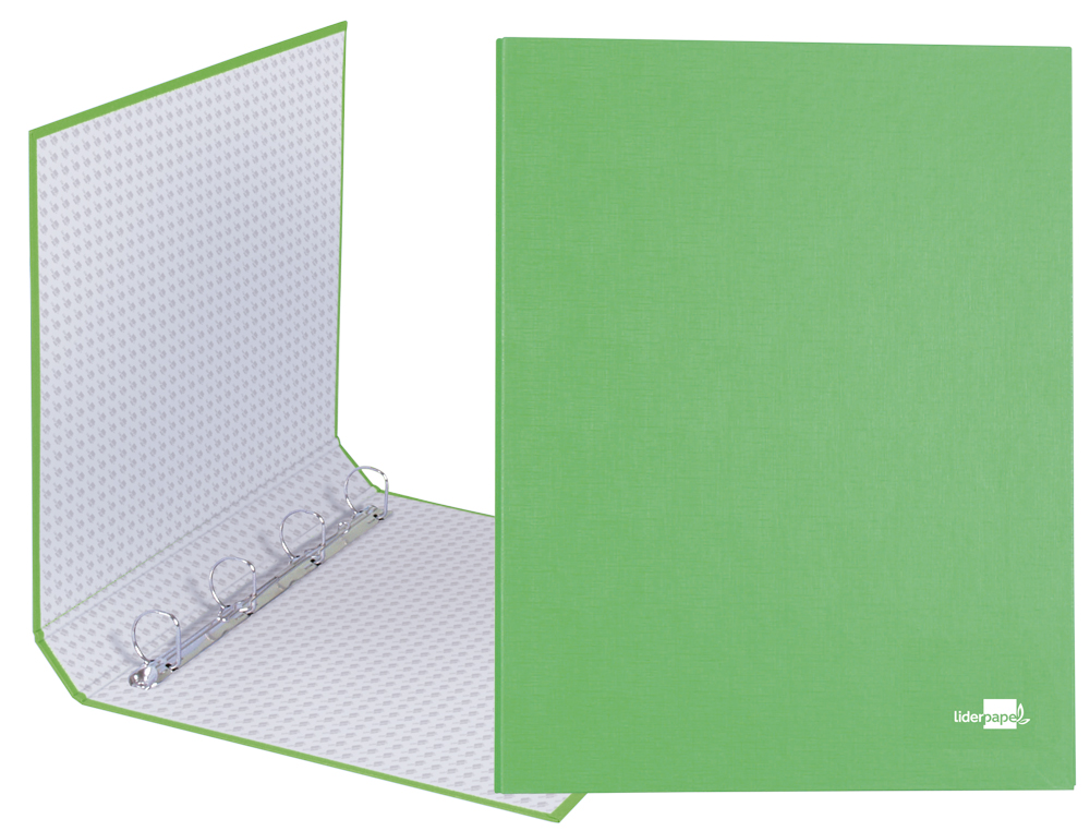 CAPA LIDERPAPEL PAPER COAT 4 ANEIS 25 MM FROSTY VERDE