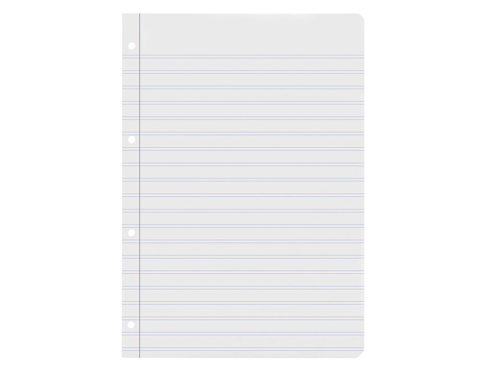 RECARGA LIDERPAPEL FOLIO 100 F 4TF-09 2 LINHAS PAUTA LARGA 4 -4 FUROS COM MARGEM