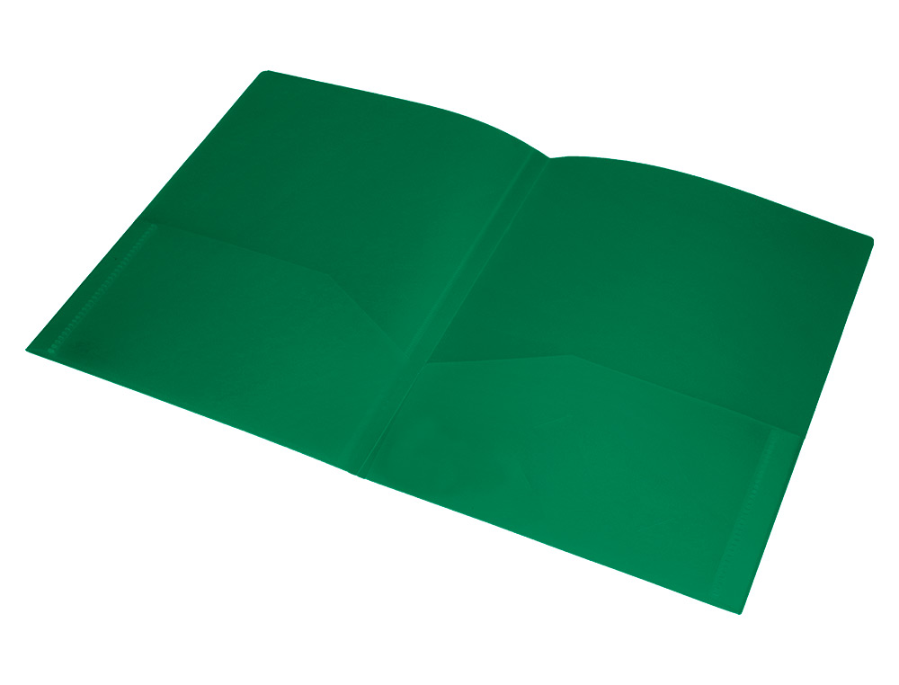 BOLSA DOSSIER LIDERPAPEL COM DUPLA BOLSA DIN A4 VERDE