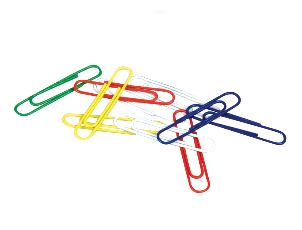CLIPS DE CORES SORTIDAS Q-CONNECT 50 MM CAIXA DE 30 UNIDADES