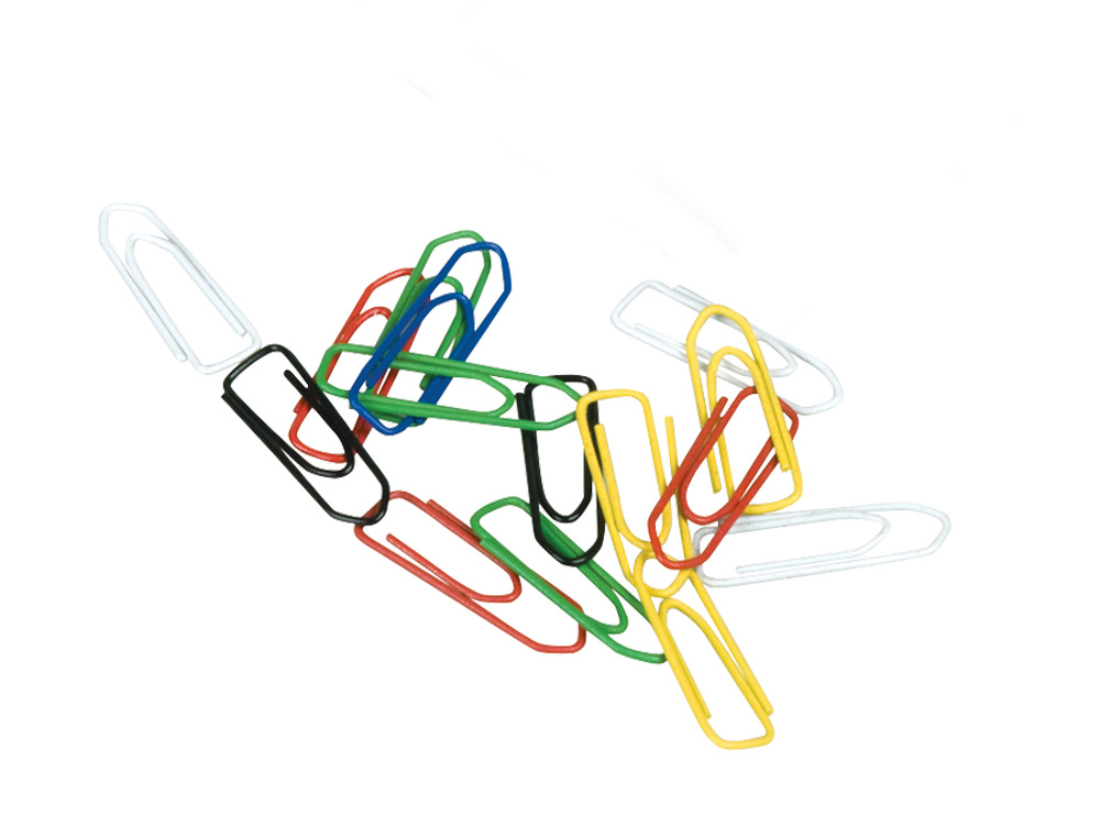 CLIPS DE CORES SORTIDAS Q-CONNECT 26 MM CAIXA DE 125 UNIDADES