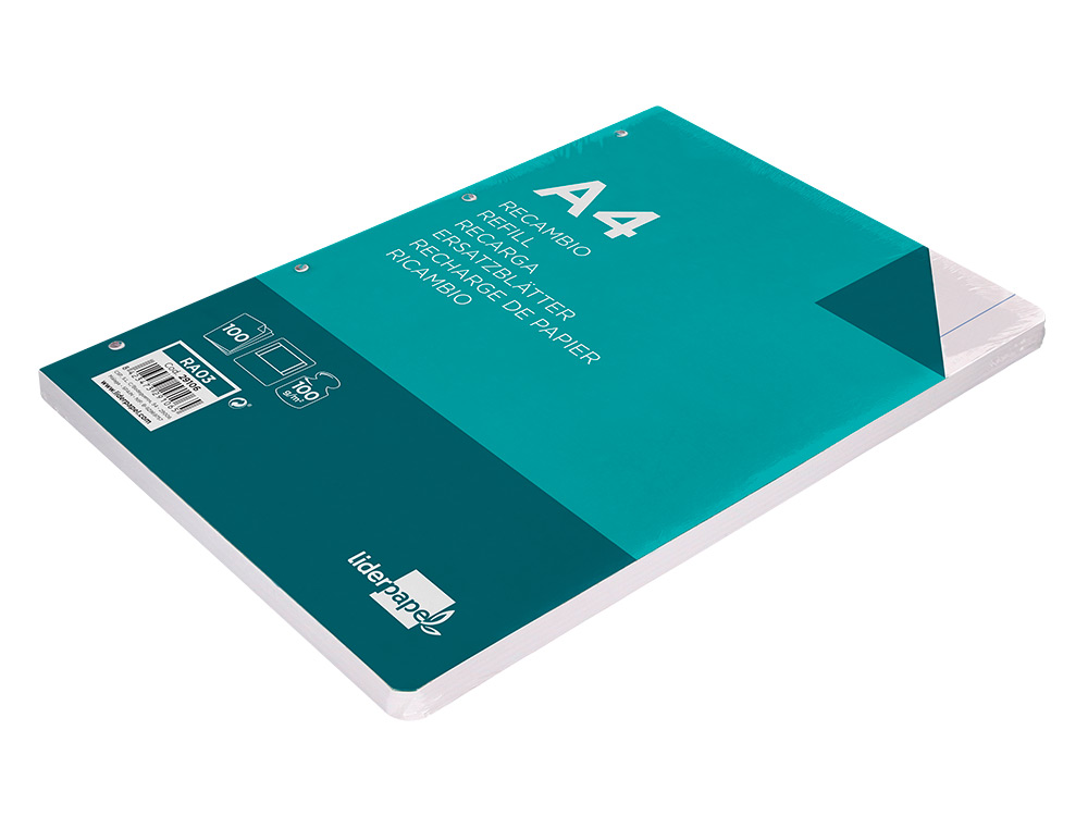 RECARGA LIDERPAPEL DIN A4 100 F 100 GR LISO