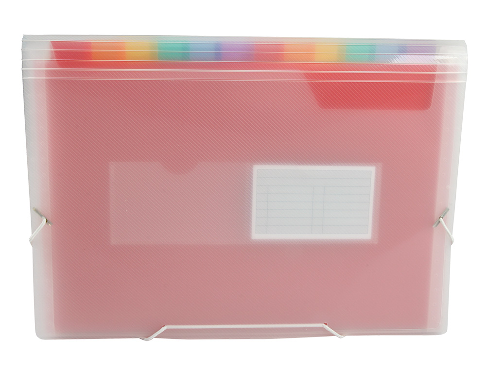PASTA CLASSIFICADORA COM FOLE LIDERPAPEL DIN A4 TRANSPARENTE COM 13 DEPARTAMENTOS CRISTAL