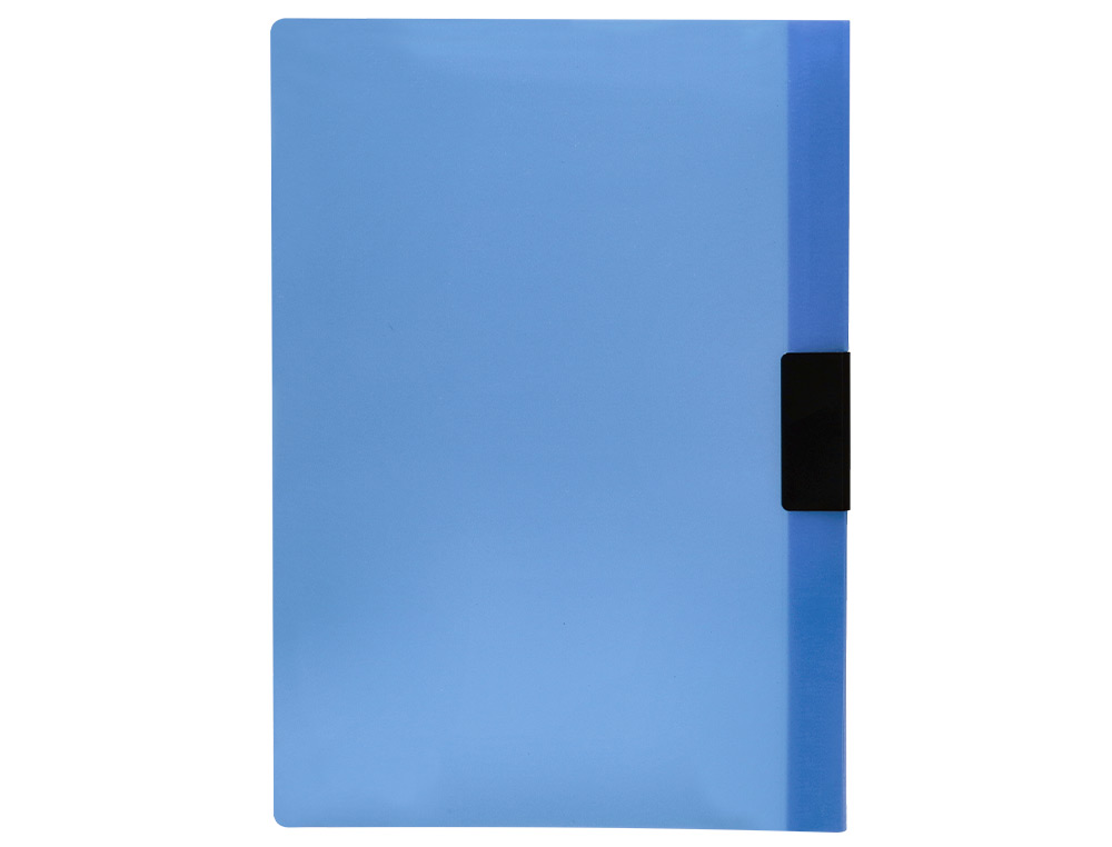 BOLSA DOSSIER LIDERPAPEL COM CLIP LATERAL DIN A4 AZUL 30 FOLHAS