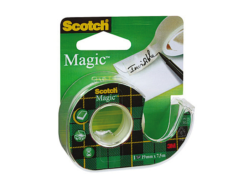 FITA ADESIVA SCOTCH MAGIC 7,5X19MM EM DESENROLADOR