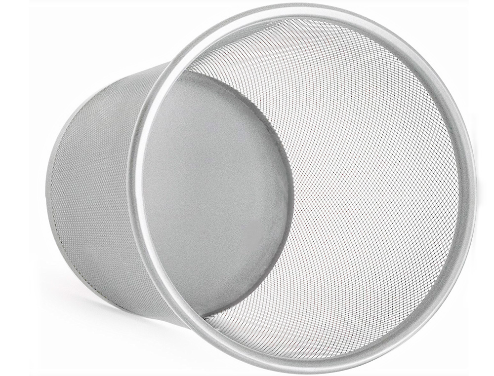 CESTO DE PAPEIS Q-CONNECT DE REDE METALICO PRATA CAPACIDADE 19 LITROS 34,5X29,5 CM