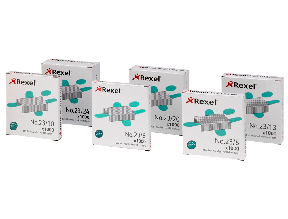 AGRAFES REXEL 23/8 ACO CAIXA DE 1000 UNIDADES